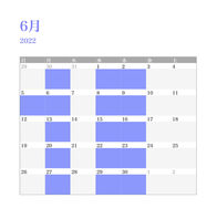 【更新】6月カレンダー